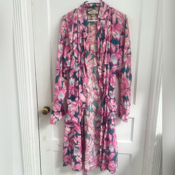Paradise Found Hawaiian Floral Robe Size L - Picture 3 of 4